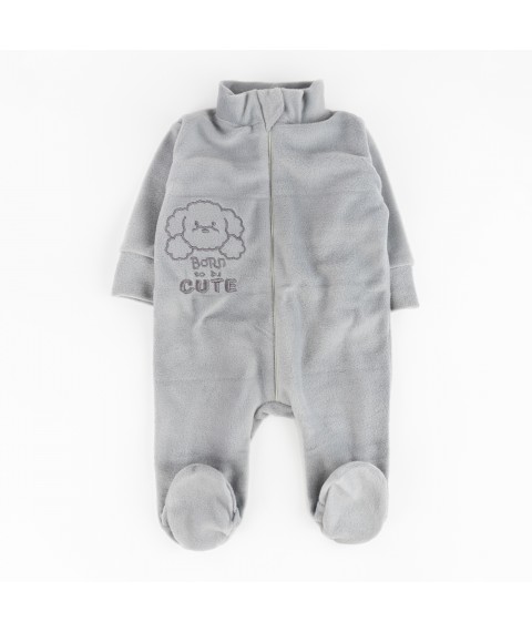 Комбинезон теплый для малышей с вышивкой собачки на молнии Cute  Dexter`s  Серый d813ср  62 см (d813ср)