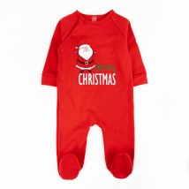 Человечек ясельный Santa с начесом новогодний с принтом Санты  Dexter`s  Красный d354-61-1  68 см (d354-61-1)