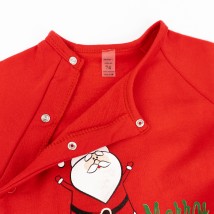 Человечек ясельный Santa с начесом новогодний с принтом Санты  Dexter`s  Красный d354-61-1  68 см (d354-61-1)