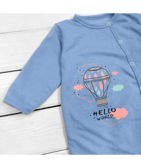 Hello World Dexter`s Nachos Hello World Blue 344 68 cm (d344-1gb-shr) slip with a hat made of lining fabric