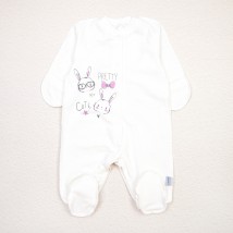 Человечек для новорожденных футер Bunny  Dexter`s  Молочный d313кр-рв  62 см (d313кр-рв)