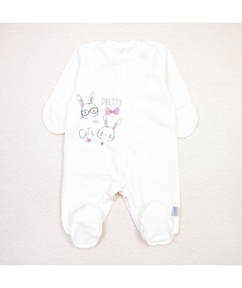Человечек для новорожденных футер Bunny  Dexter`s  Молочный d313кр-рв  62 см (d313кр-рв)