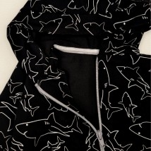Men's walking jacket and Shark hat Malena Black 2158 92 cm (d2158ak-chn)