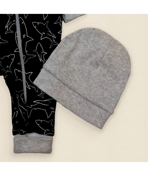 Men's walking jacket and hat Sharks Malena Black 2158 80 cm (d2158ak-chn)