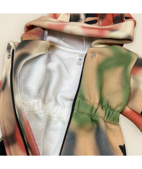 Graffiti Dexter`s three-thread overall on fleece Multicolored 2142 80 cm (d2142-48)