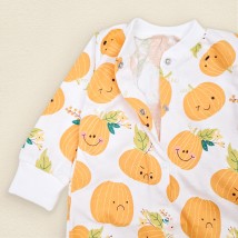 Человечек детский с ярким принтом Happy Pumpkins  Dexter`s  Белый;Оранжевый d113-1грб  80 см (d113-1грб)
