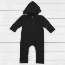 Overalls with a hood plain from two threads Black Dexter`s Black 2157 98 cm (d2157чн)