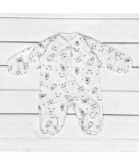 Man with nachos for newborns Milk Malena White 320 56 cm (d320mlk)