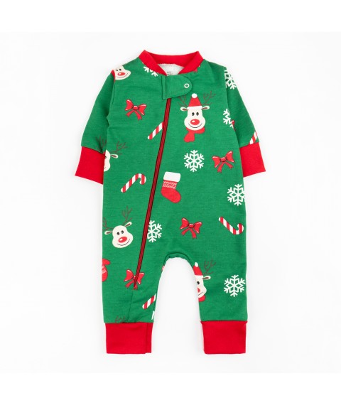 Слип с новогодним принтом Festive reindeer  Dexter`s  Красный;Зеленый d320-4зл-нгтг  80 см (d320-4зл-нгтг)