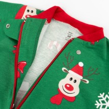 Слип с новогодним принтом Festive reindeer  Dexter`s  Красный;Зеленый d320-4зл-нгтг  68 см (d320-4зл-нгтг)