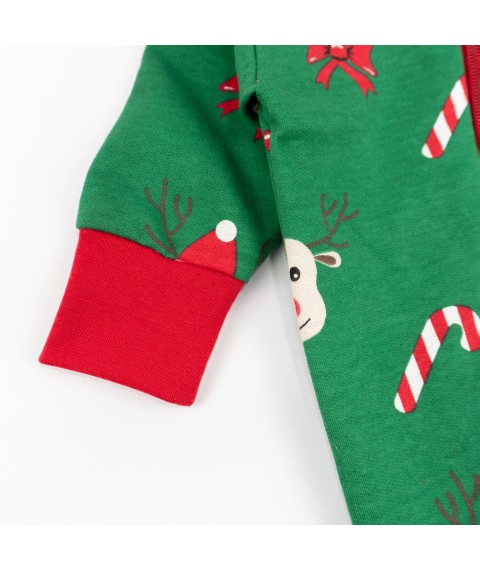 Слип с новогодним принтом Festive reindeer  Dexter`s  Красный;Зеленый d320-4зл-нгтг  80 см (d320-4зл-нгтг)