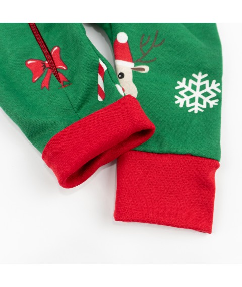Слип с новогодним принтом Festive reindeer  Dexter`s  Красный;Зеленый d320-4зл-нгтг  80 см (d320-4зл-нгтг)