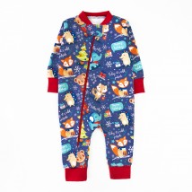 Чоловічок на блискавці з новорічною тематикою Christmas Fox  Dexter`s  Синій d320-4лс-ф-нгтг  74 см (d320-4лс-ф-нгтг)