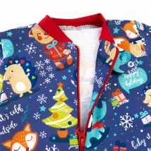Чоловічок на блискавці з новорічною тематикою Christmas Fox  Dexter`s  Синій d320-4лс-ф-нгтг  74 см (d320-4лс-ф-нгтг)