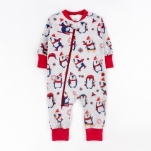 Men's zip-up jacket Christmas penguin Dexter`s Gray; Red d320-4snt-b 74 cm (d320-4snt-b )