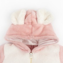Children's overalls made of soft and warm velsoft fabric Dexter`s Pink 12-05 62 cm (d12-05rv)