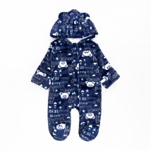 Комбінезон дитячий теплий на блискавці з капюшоном Honey Bear  Dexter`s  Синій d12-20мш-тс  74 см (d12-20мш-тс)