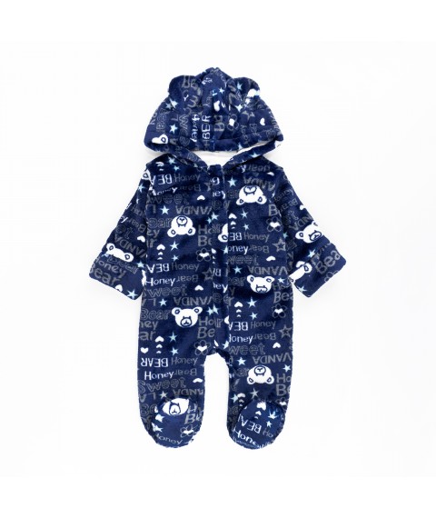 Комбинезон детский теплый на молнии с капюшоном Honey Bear  Dexter`s  Синий d12-20мш-тс  74 см (d12-20мш-тс)