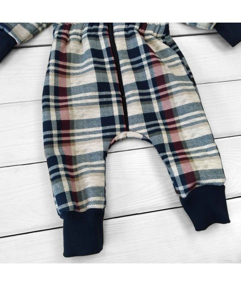 Walking set for a boy for autumn English Time overalls and hat Dexter`s Dark blue 2140 80 cm (d2140-16)