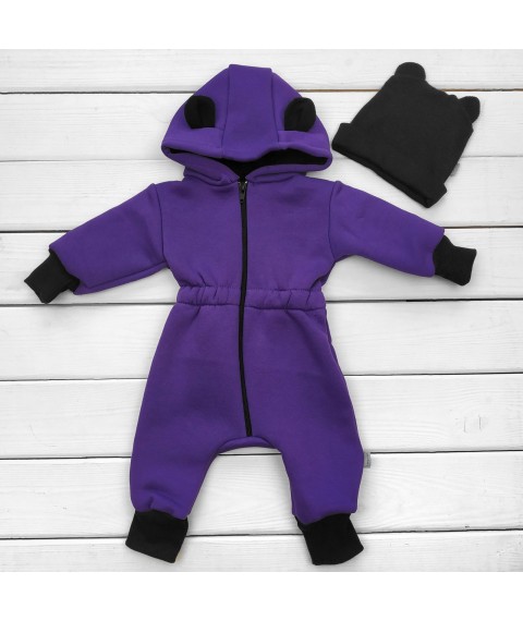 Ametyst Malena warm overalls and hat Violet 2140 74 cm (d2140-7)