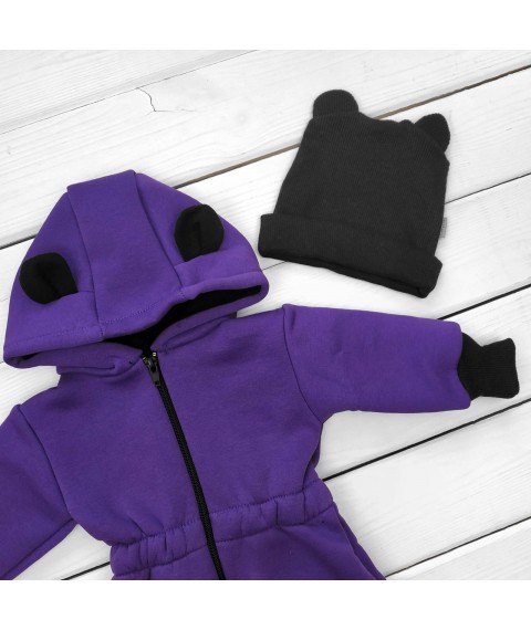 Ametyst Malena warm overalls and hat Violet 2140 74 cm (d2140-7)