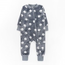 Комбінезон дитячий теплий з лапками Paws  Dexter`s  Сірий d12-04лп-ср  74 см (d12-04лп-ср)