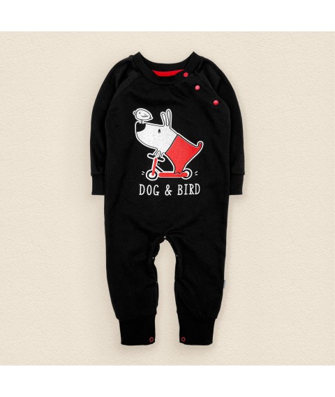 Romper with open legs Dog and Bird Dexter`s Black 319 98 cm (d319db-chn)