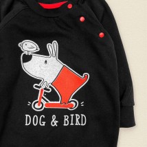Romper with open legs Dog and Bird Dexter`s Black 319 98 cm (d319db-chn)