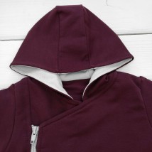 d2156-4. One-piece hooded sweatshirt, 2-thread, cuff, wine Dexter`s Burgundy 2156 92 cm (d2156-4)