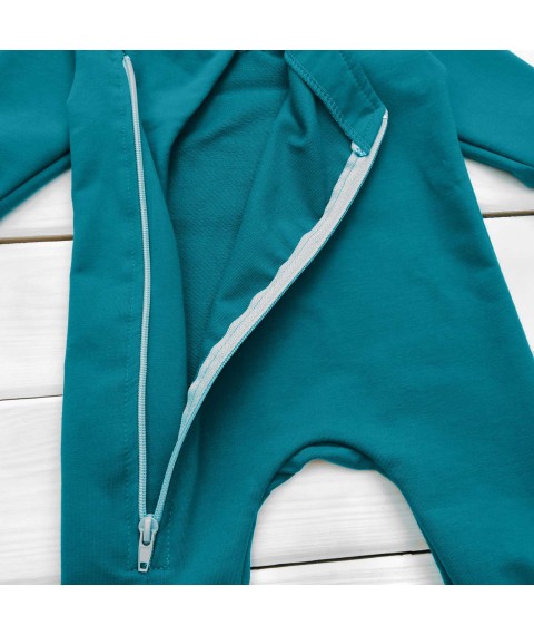 Men's hooded sweatshirt plain Petrol Dexter`s Green 2156 92 cm (d2156-2)