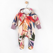 Leaves Dexter`s fleece three-piece overalls for girls Multicolored d2141-31 62 cm (d2141-31)