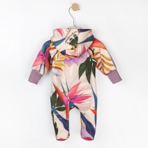 Leaves Dexter`s fleece three-piece overalls for girls Multicolored d2141-31 68 cm (d2141-31)