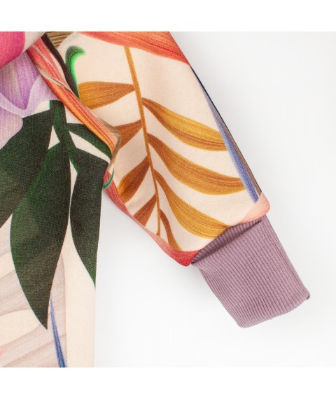Комбинезон для девочки трехнитка на флисе Leaves  Dexter`s  Разноцветный d2141-31  68 см (d2141-31)