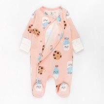 Человечек для малышей с начесом диагональная застежка Pink cookies  Dexter`s  Розовый 300272  68 см (300272)