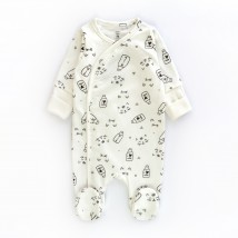 Человечек для малышей с начесом диагональная застежка Milk  Dexter`s  Молочный 300216  74 см (300216)