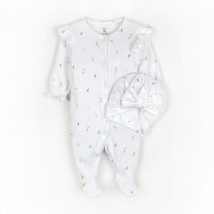 Комплект чоловічок з шапочкою для дівчинки Field flowers  Dexter`s  Білий 900510  56 см (900510)