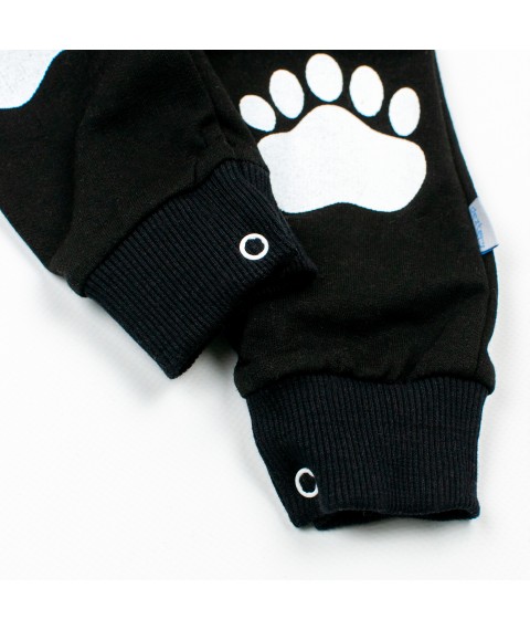 Black little man for babies with Bear print Malena Black 320-2 68 cm (d320-2МД-ЧН)