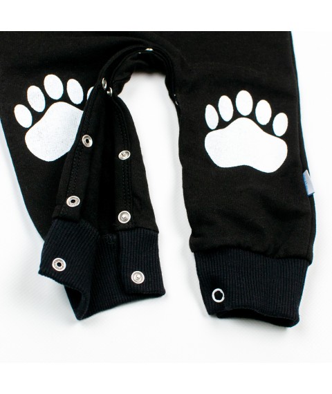 Black little man for babies with Bear print Malena Black 320-2 74 cm (d320-2МД-ХН)