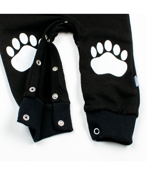 Black little man for babies with Bear print Malena Black 320-2 68 cm (d320-2МД-ЧН)