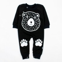 Black little man for babies with Bear print Malena Black 320-2 74 cm (d320-2МД-ХН)