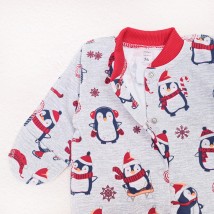 Чоловічок футер Christmas penguin  Dexter`s  Червоний;Сірий d313снт-ср-нгтг  62 см (d313снт-ср-нгтг)