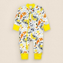 Men's zip-up jacket with open legs Raccoon Dexter`s Yellow; White 320 68 cm (d320-4en)