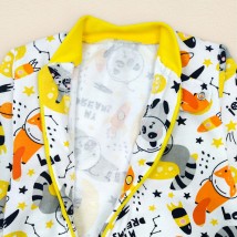 Men's zip-up jacket with open legs Raccoon Dexter`s Yellow; White 320 74 cm (d320-4en)