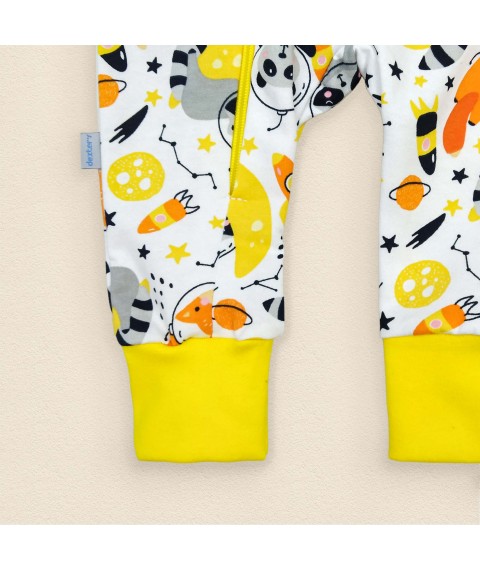 Men's zip-up jacket with open legs Raccoon Dexter`s Yellow; White 320 80 cm (d320-4en)