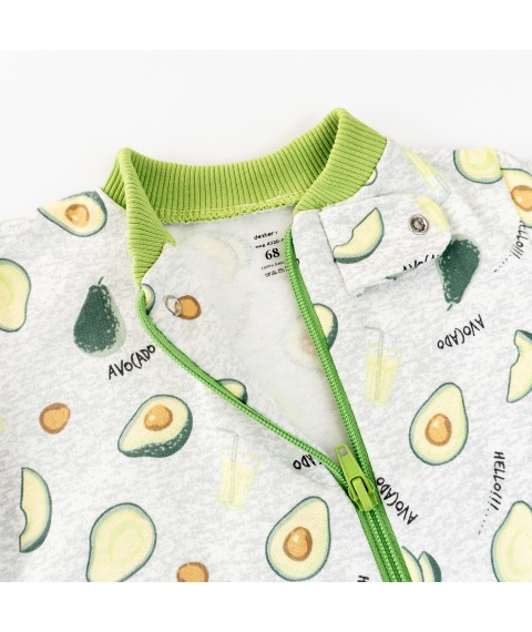 Человечек на молнии футер Avocado  Dexter`s  Сірий d320-4ав-нв  80 см (d320-4ав-нв)