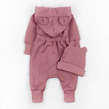 Mokko Dexter`s fleece three-piece overalls with a hat Pink 2142 68 cm (d2142-45)
