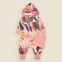 Leaves Dexter`s pink set for a girl with a cap; Multicolor 2142 92 cm (d2142-47-1)