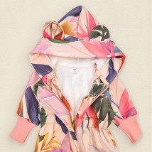 Комплект для девочки комбинезон с шапкой Leaves  Dexter`s  Розовый;Разноцветный 2142  92 см (d2142-47-1)