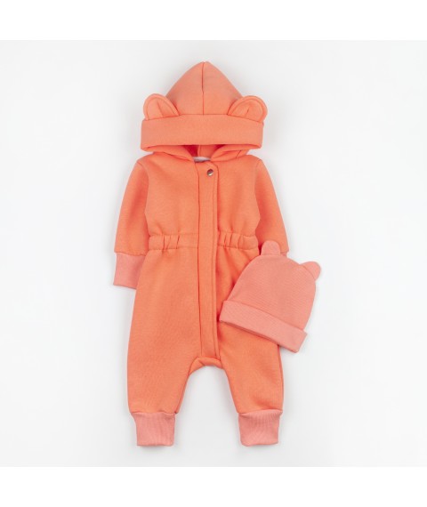 Children's fleece romper Juicy peach Dexter`s d2142-50 74 cm (d2142-50)