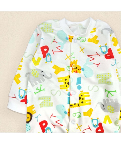 Children's jacket with print on fabric and nacho Alphabet Dexter`s Milk; Yellow 313 74 cm (d313-1абт)